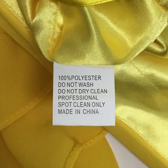 Mac Duggal NWT Asymmetrical Hem Halter Gown Long Dress Yellow Women's Size 12 - Picture 6 of 16